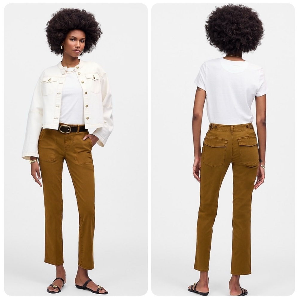 Madewell The Slim Straight Utility Pant in Garment Dye
